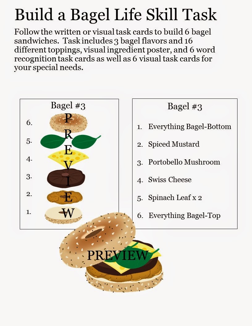 Build a Bagel Life Skill Task