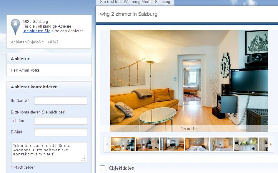 Wohnungsbetrugsinformationen Informations About Rental Scam