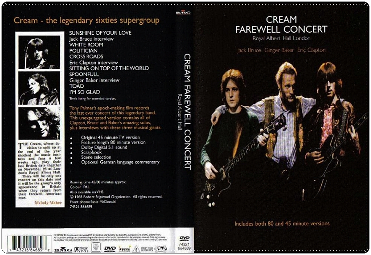 ESTANTE DO SOM CREAM ''FAREWELL CONCERT''