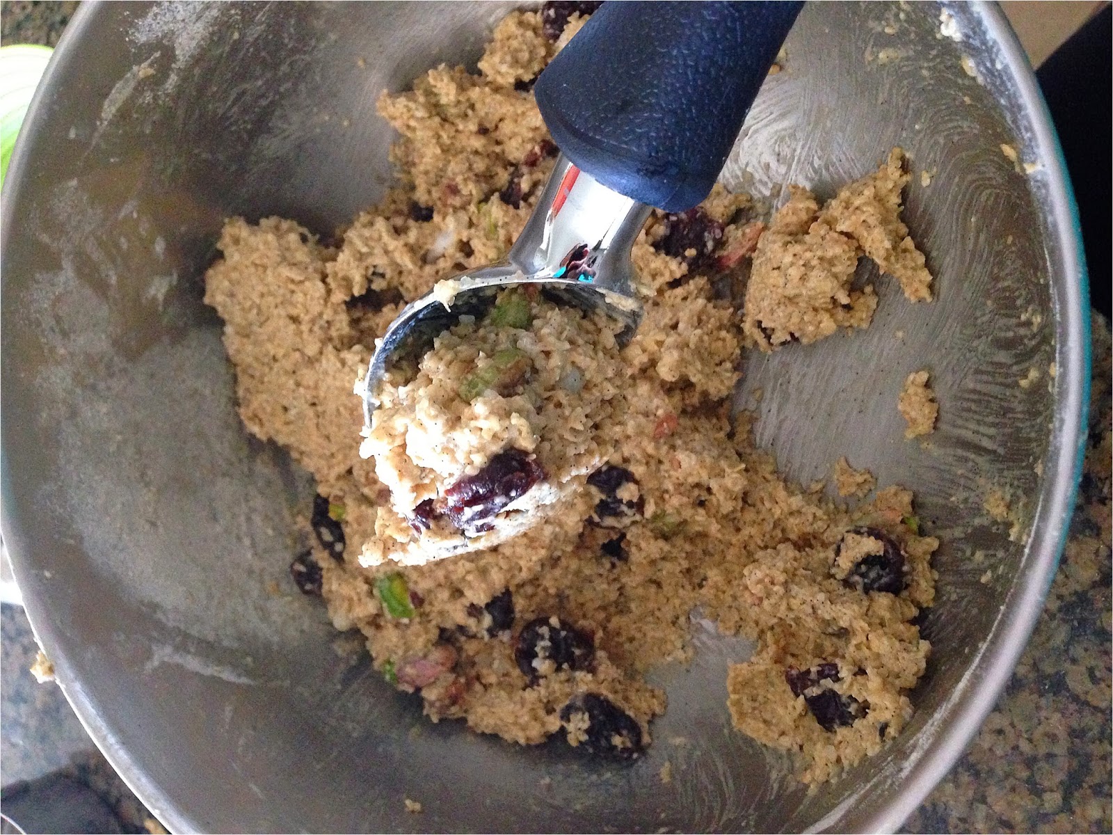 FitBakes Chewy Cherry & Pistachio Oat Bran Cookies