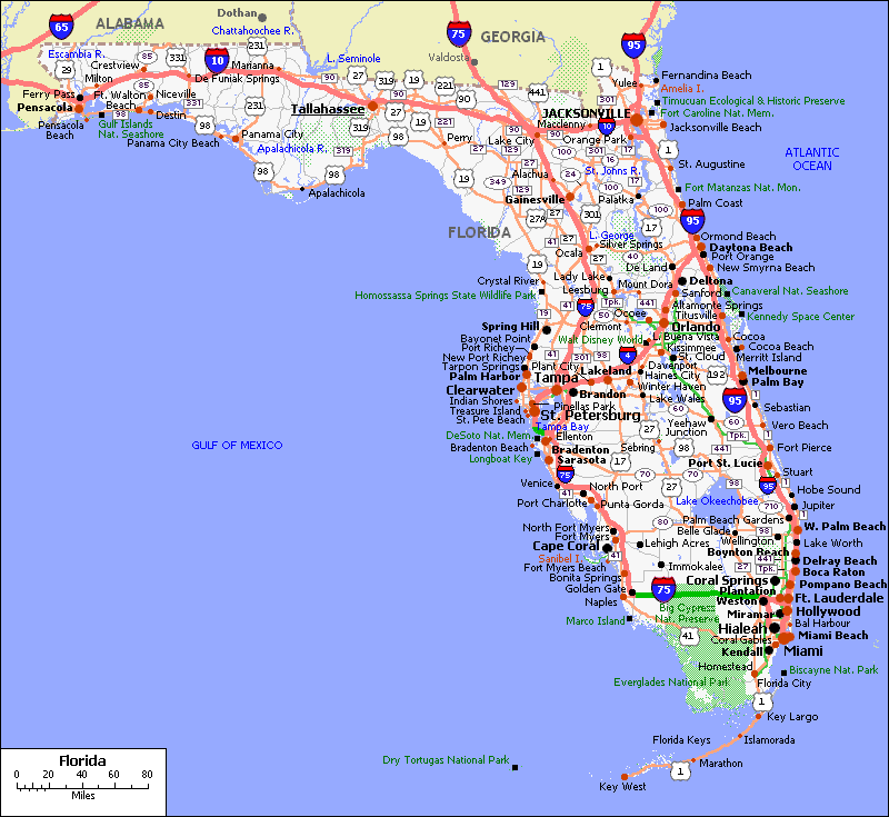 Álbumes 97+ Foto Mapa Del Estado De Florida Con Ciudades Mirada Tensa