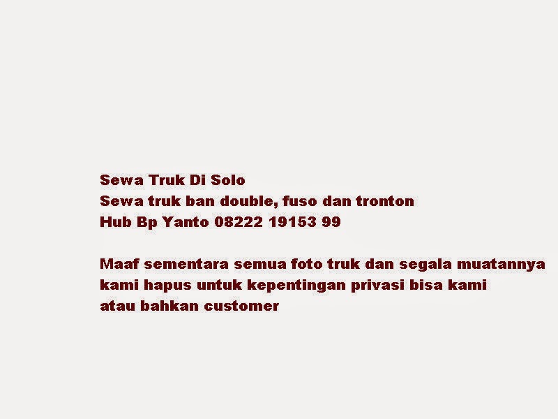 Sewa Truk di Solo dan Yogjakarta