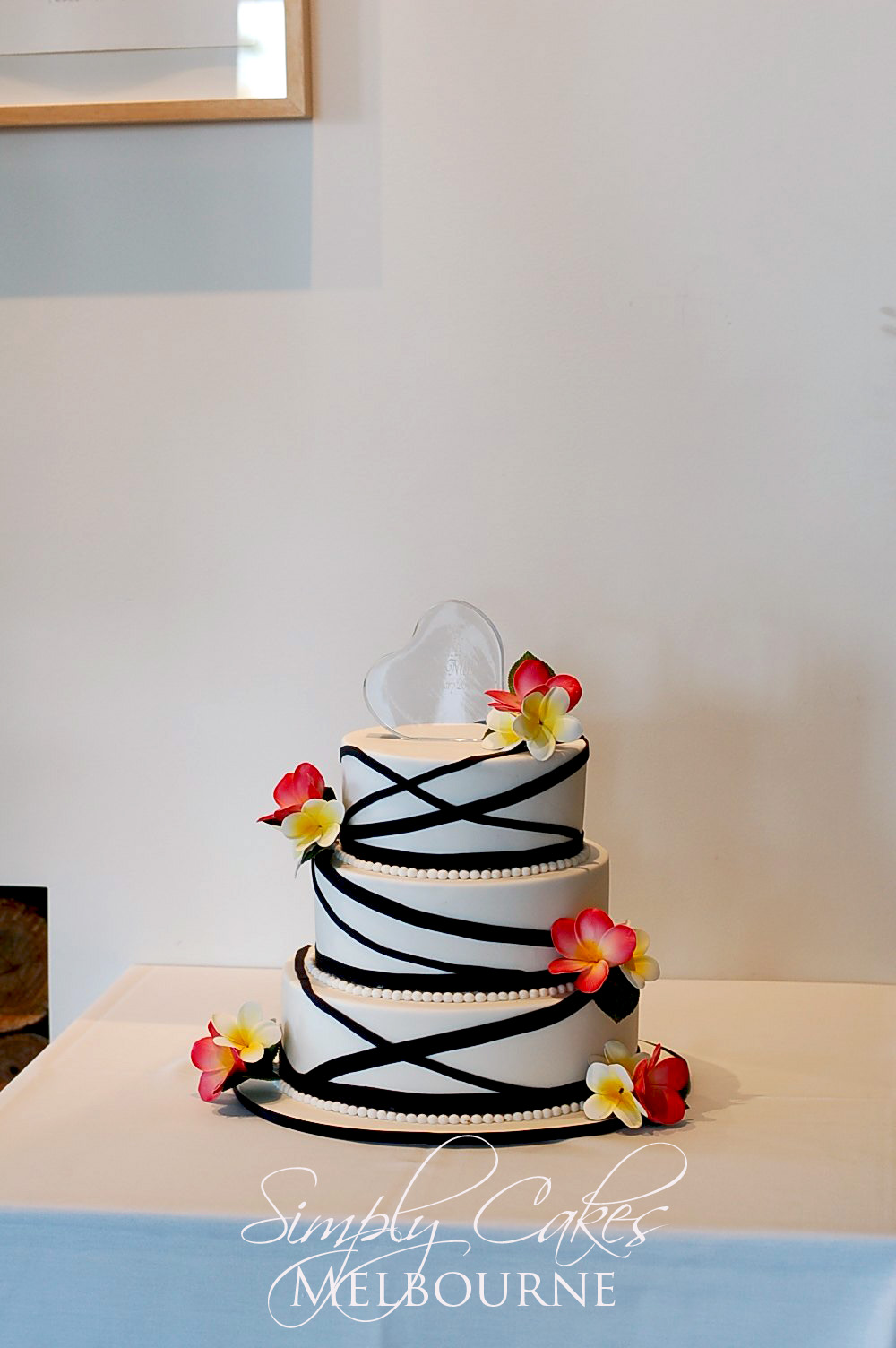 Simply Cakes Melbourne Frangipani Wedding Cake