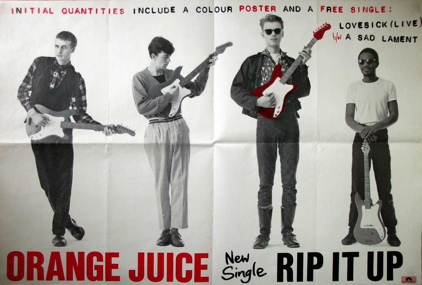 sound of young scotland Orange Juice Rip It Up (poster)