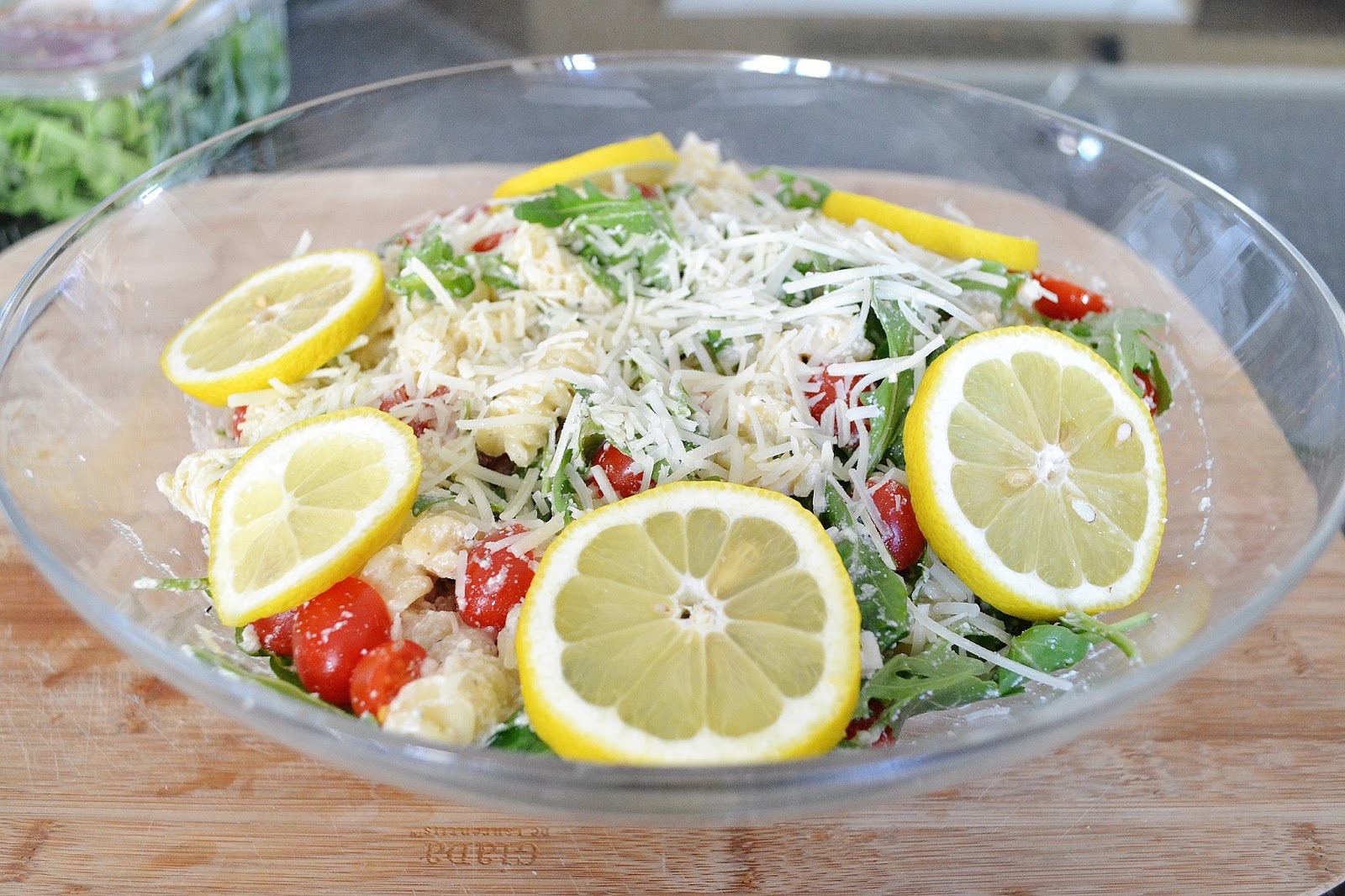 ...with a lil' twist Grape Tomato, Arugula Pasta Salad