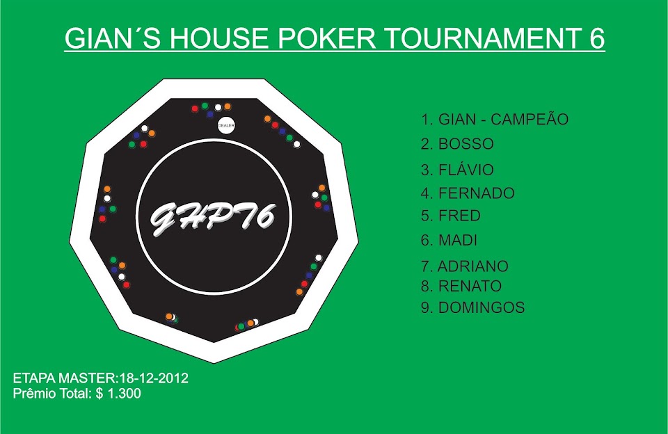Gian's House Poker Tournament 6