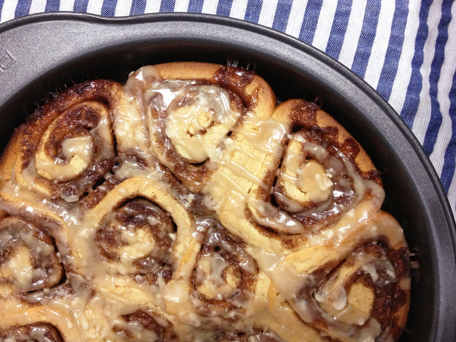 Farm Love. BUTTERSCOTCHBOURBON GLAZED CINNAMON ROLLS