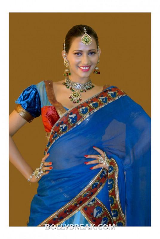 Sanjana singh transparent blue dress Hot navel  - (6) -  Sanjana singh new photo shoot