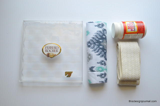 Up-Cycled Acrylic Tray with Fabric