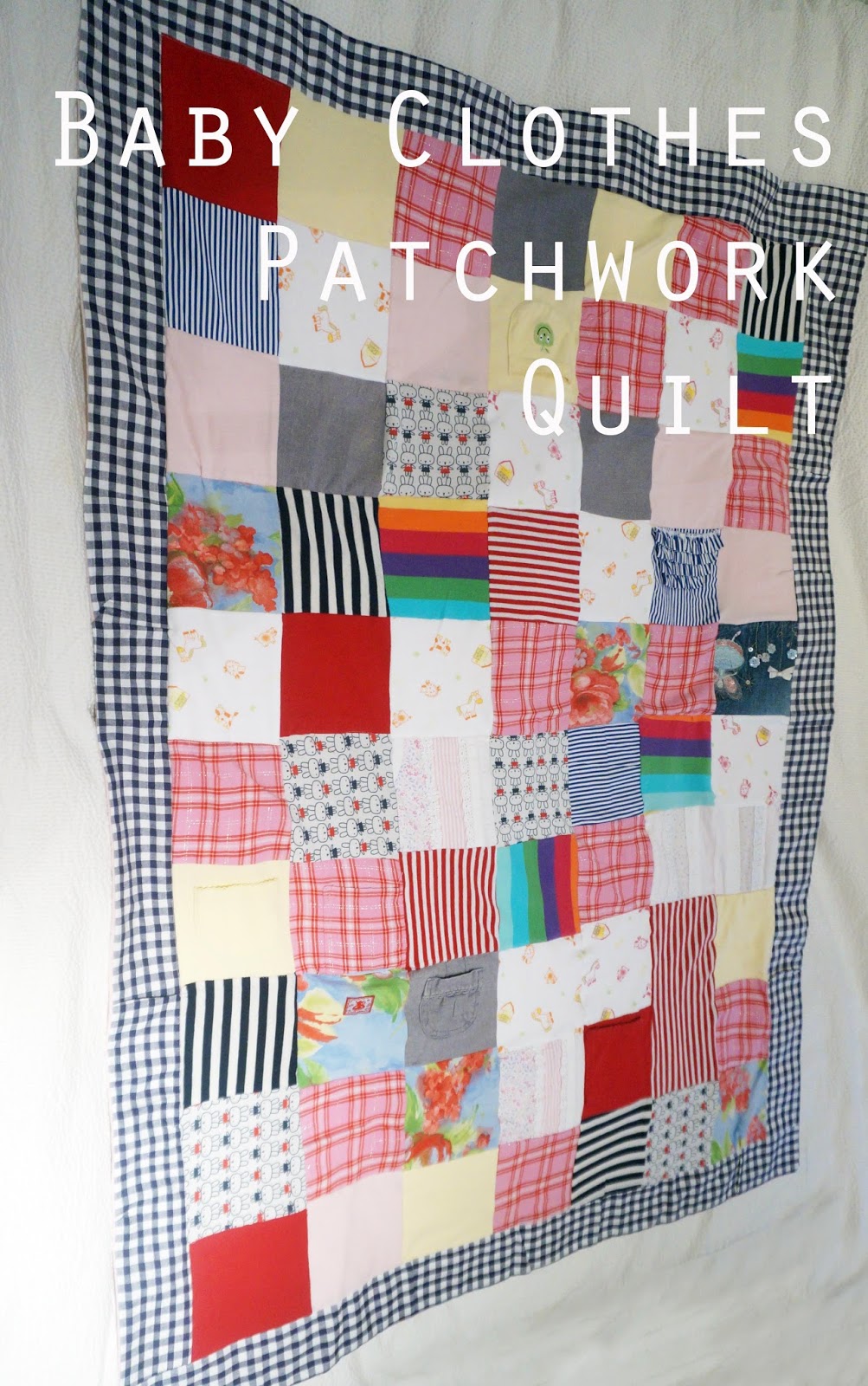 megmade Baby Clothes Patchwork Quilt