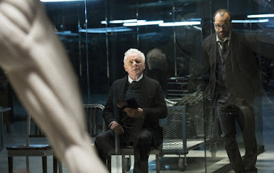 Anthony Hopkins and Jeffrey Wright in HBO's Westworld