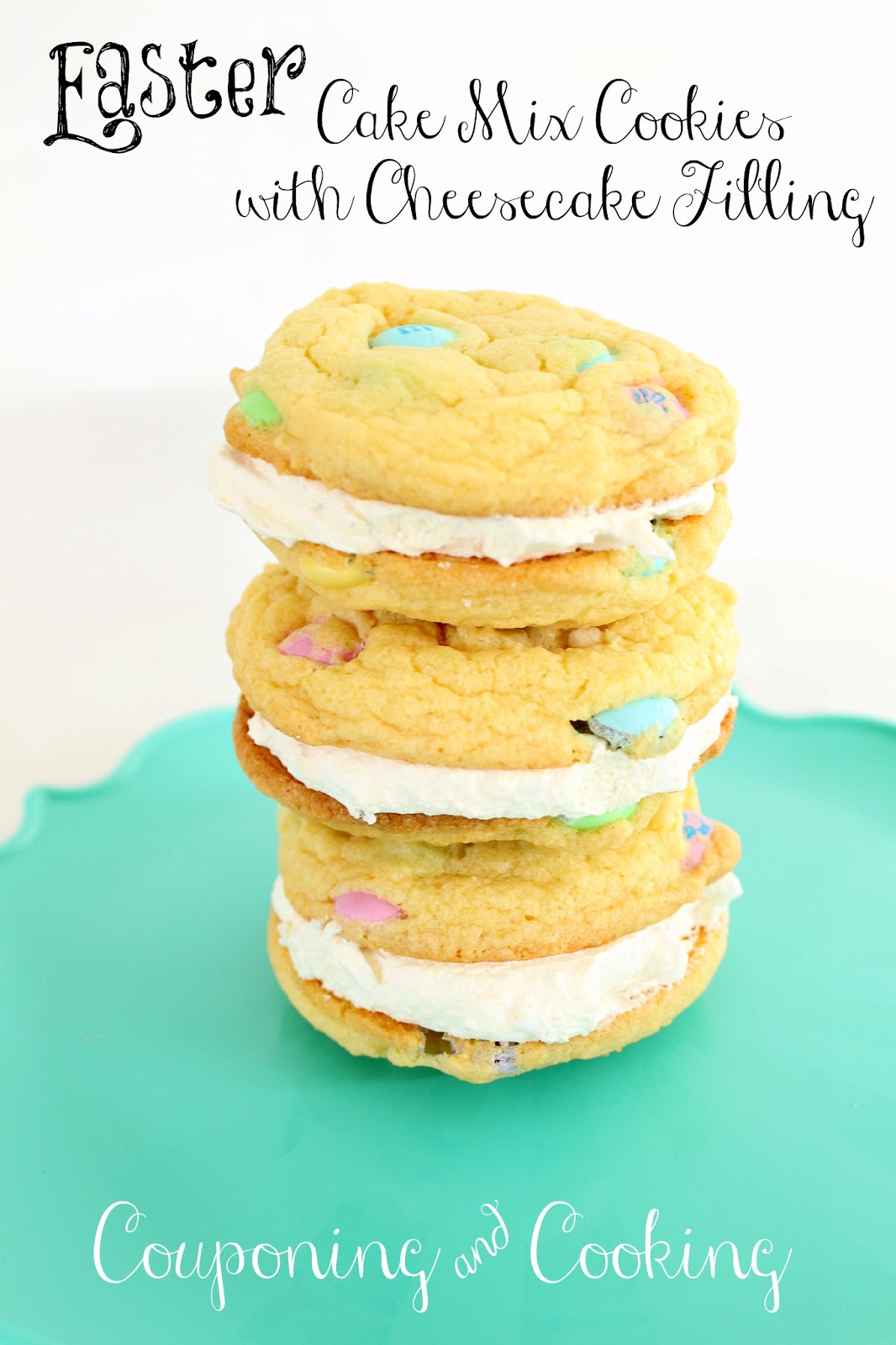 Tobins' Tastes: Easter Cake Mix Cookies With Cheesecake Filling