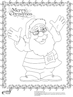 santa claus with sunglasses coloring pages