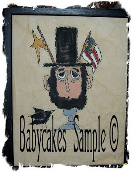 ABE LINCOLN  PAINTED STITCHERY