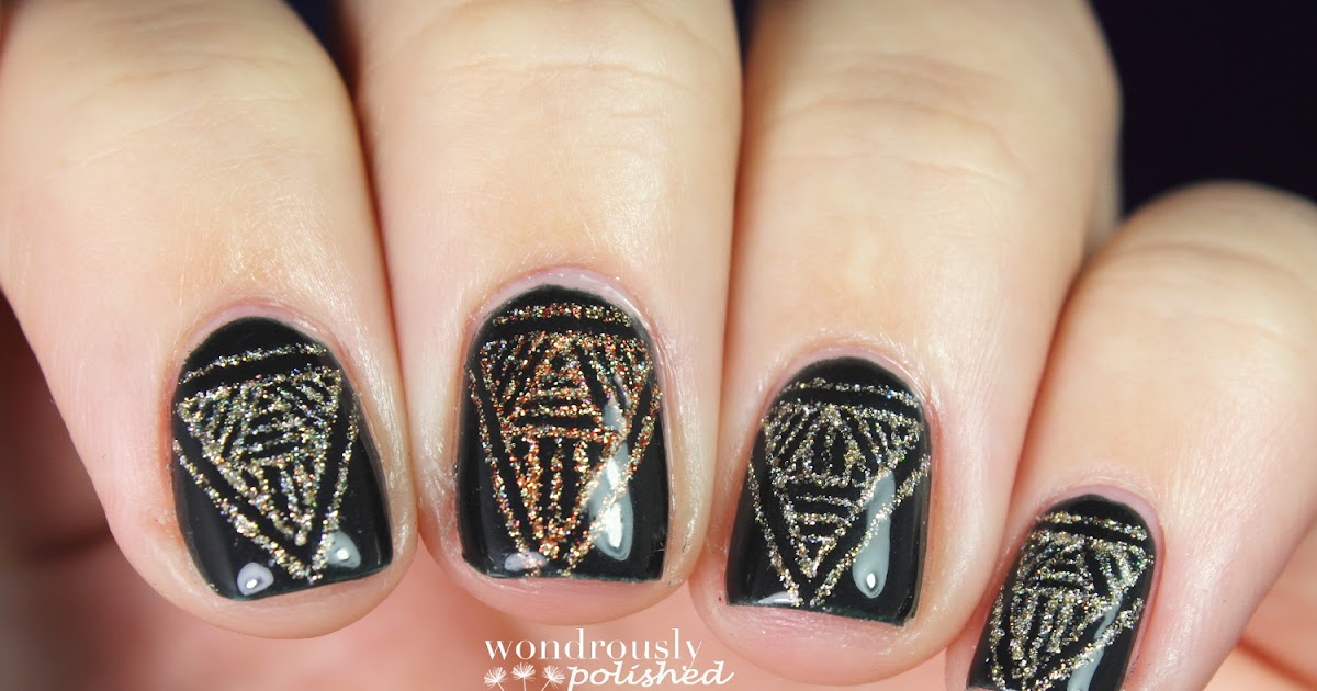 1. Glitter French Tip Nail Design - wide 5