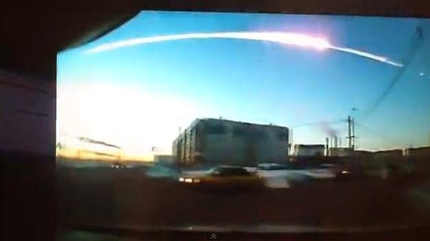 Foto de meteorito en Rusia
