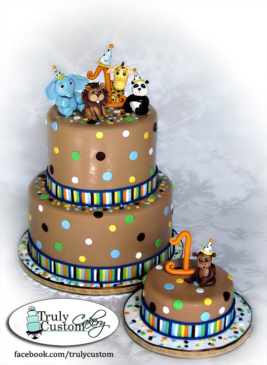 Boys First Birthday Animal Cakes