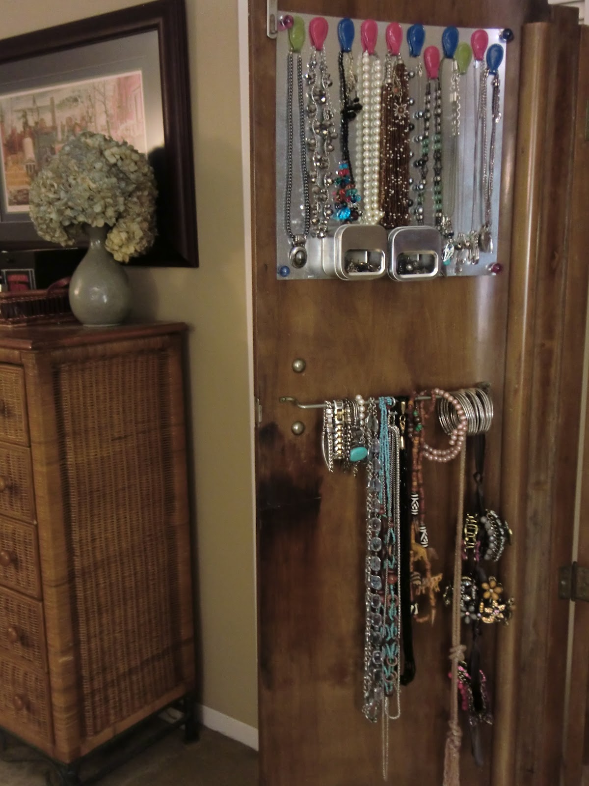 Shabby Glam Jewelry Organizer inside my Armoire