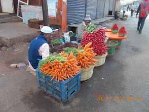 Strawberries, Raspberries, Carrots and Lettuce for sale.