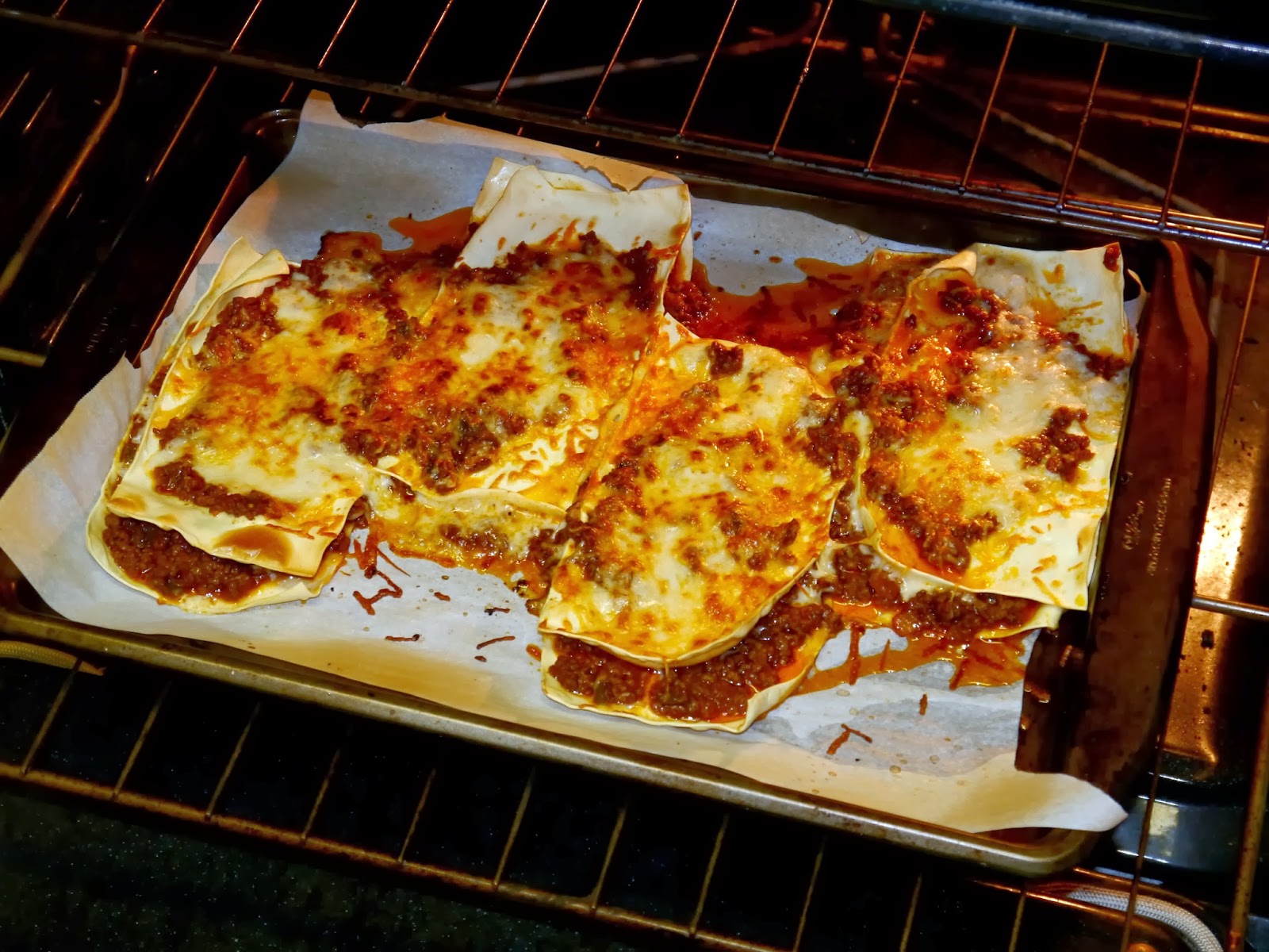 Broiled lasagna with umami bolognese sauce