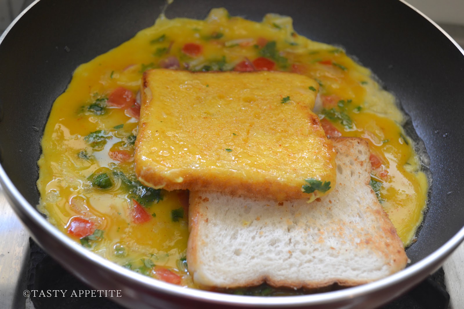 Bread Omelet / Healthy Breakfast Menu / step by step