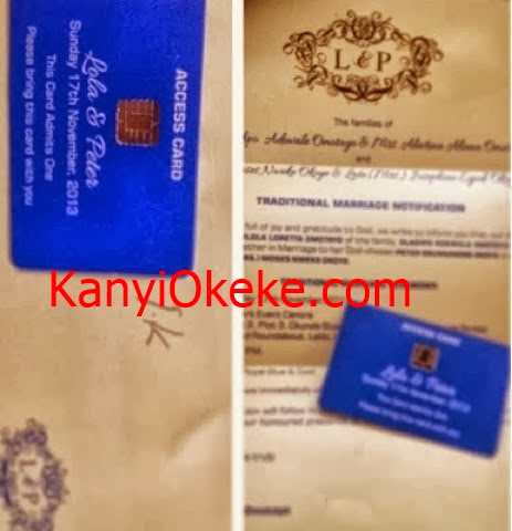 Check-Out Peter Psquare Okoye And Lola's Wedding IV + Access Cards 2