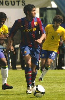 El Barcelona Juvenil A golea, Carlos Julio Martínez Rivas juega