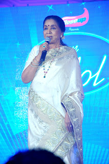 Singing Legend Asha Bhosle at launch of Indian Idol 6 session on Sony TV