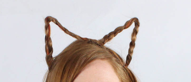 halloween braided cat ears tutorial Gina Michele