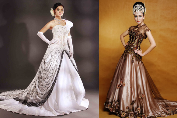 gaun pengantin batik