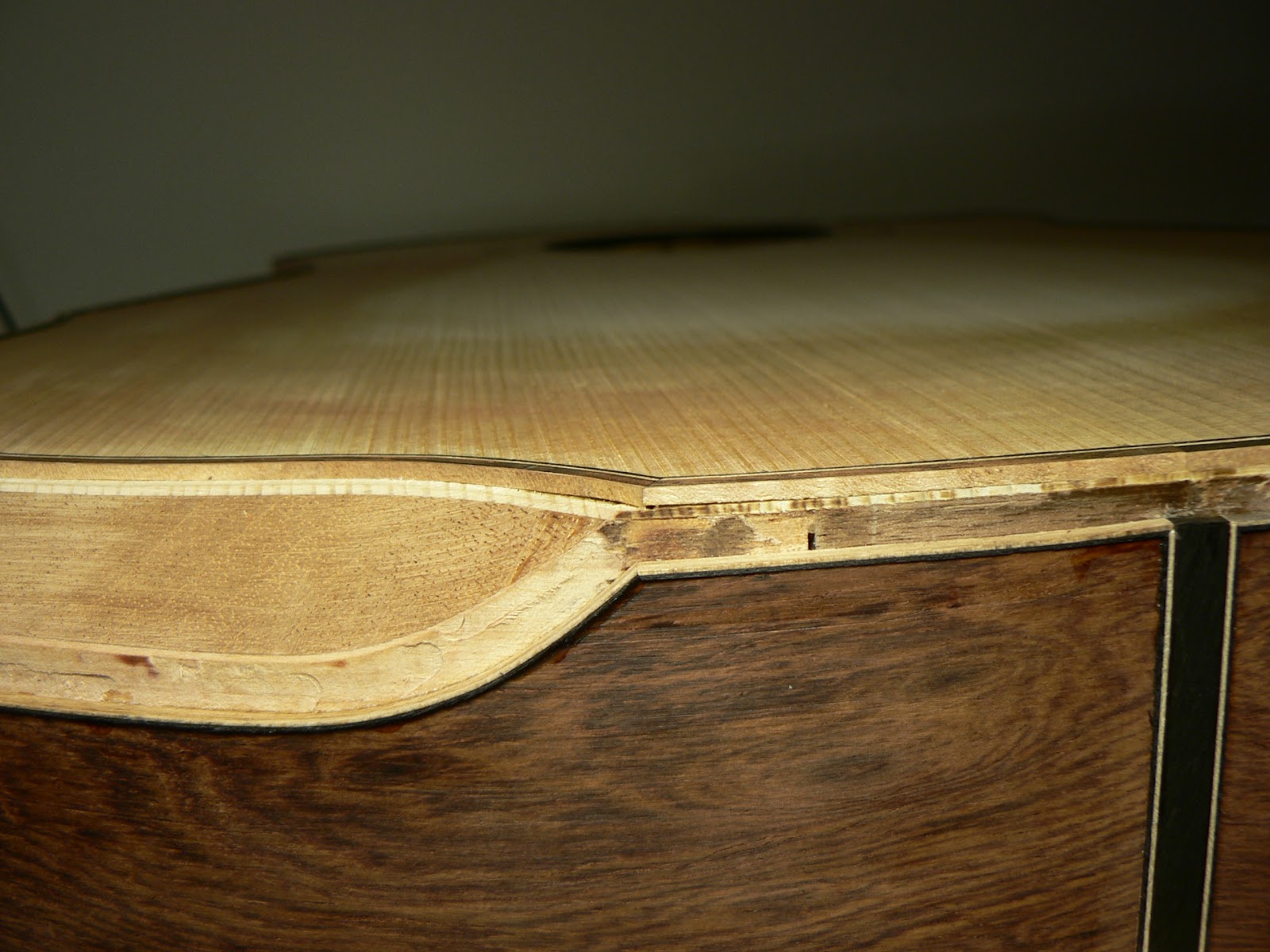 kohei fujii guitars MD Beveled armrest making