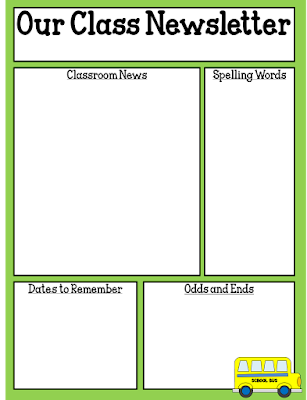 weekly newsletter template