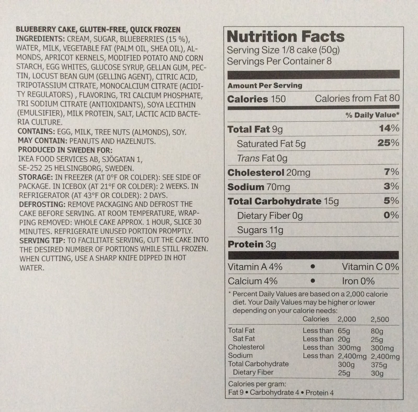 Alexis's Gluten Free Adventures IKEA Gluten Free Cakes