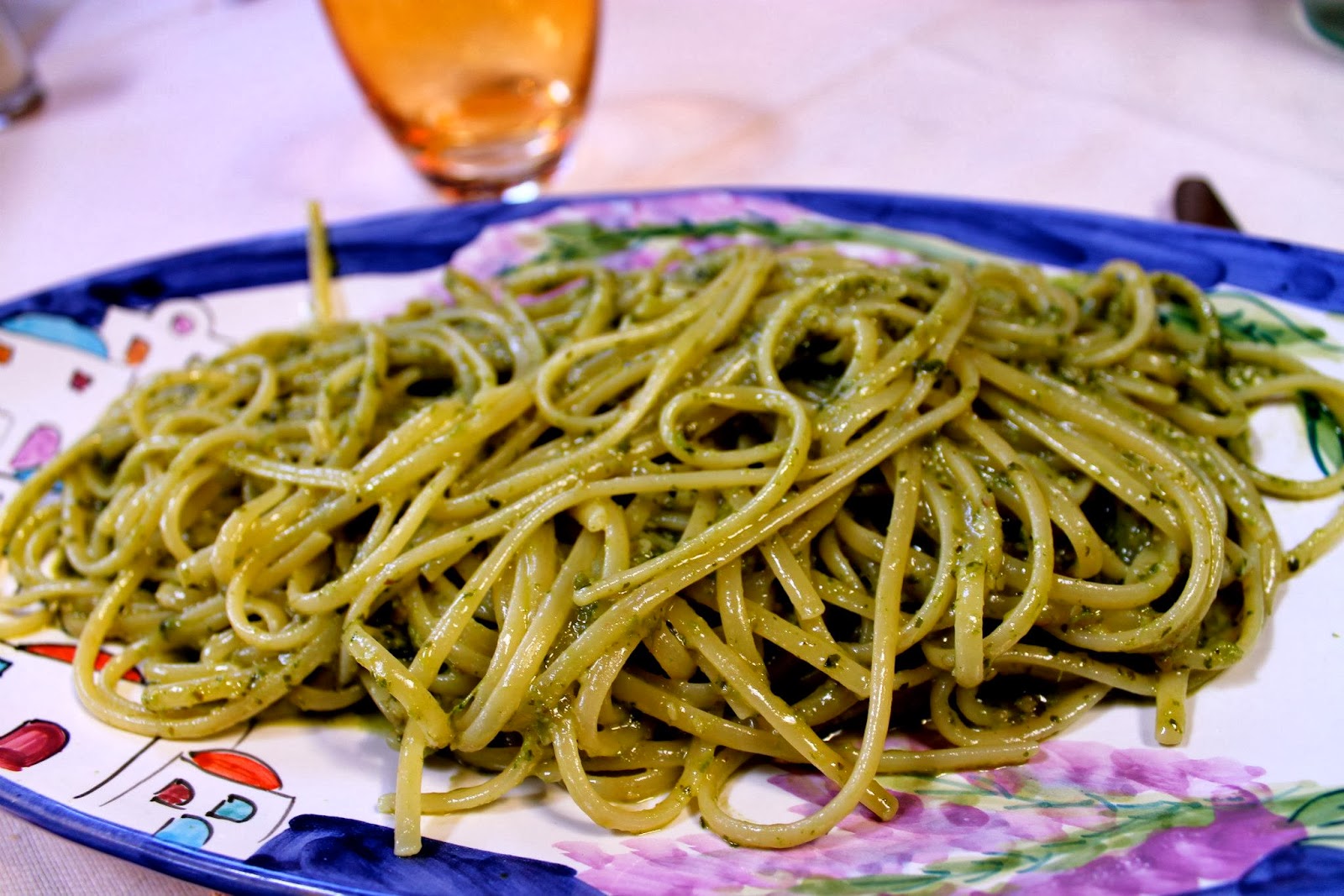 Linguine Pesto Pasta Italian traditional AgneseItalianRecipes