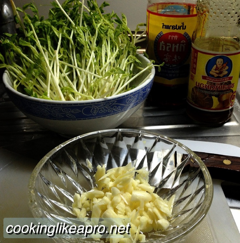 Cooking Pea Sprouts (Wok Recipe) Quick And Easy Recipes