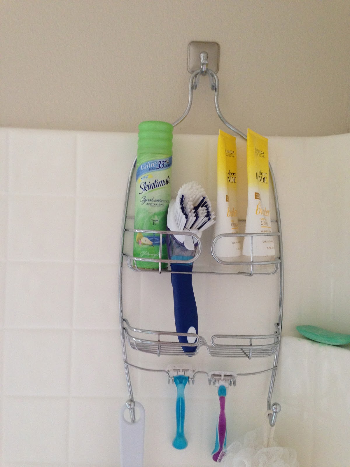 Heidi's Bored The Pinterest Test Easy shower caddy holder