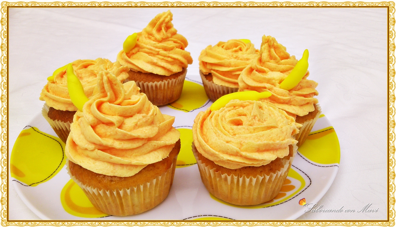 Saboreando con Mavi Cupcake de platano