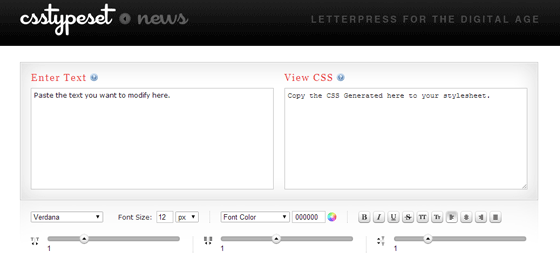 CSS Type Set