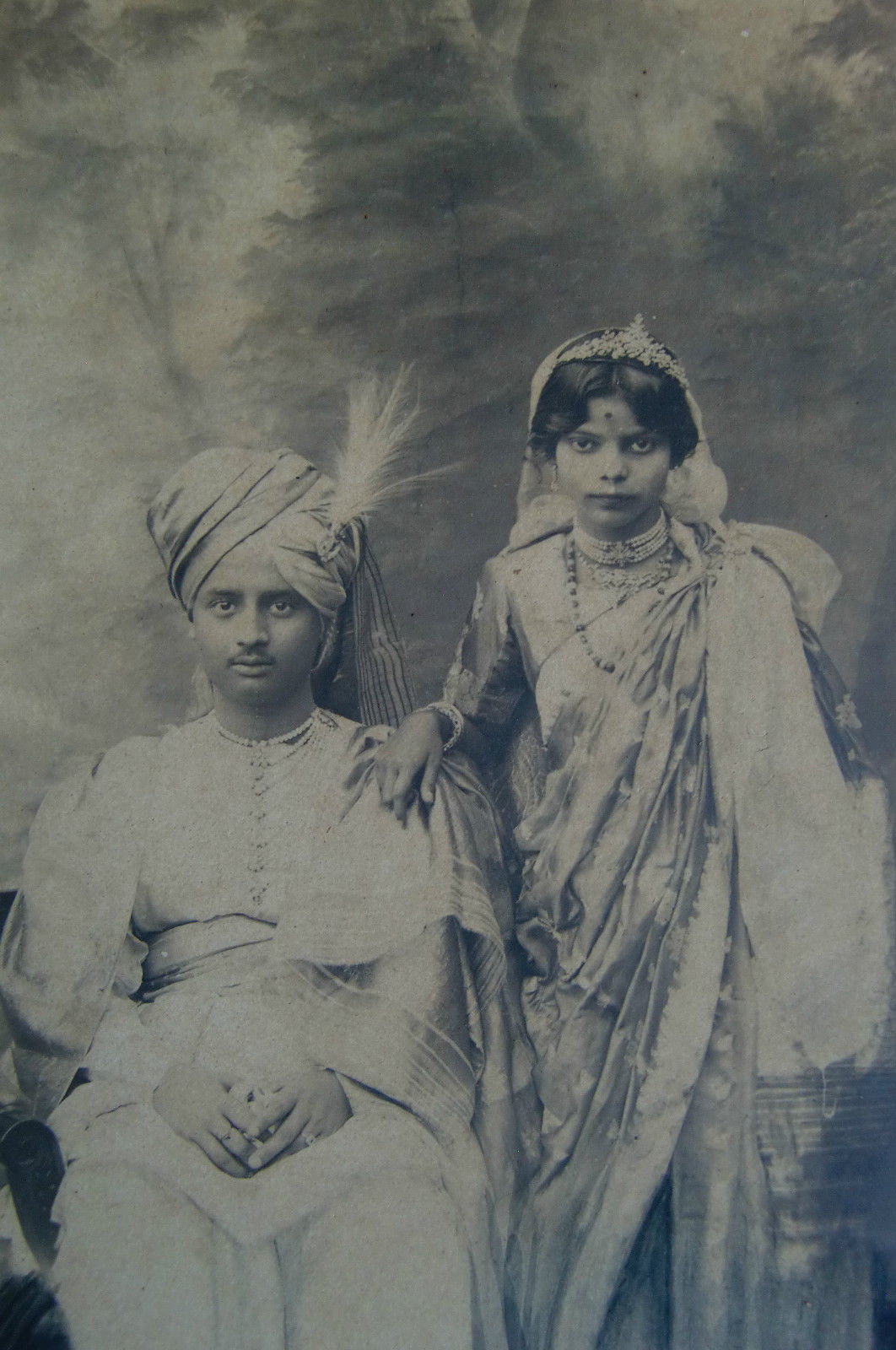 Photograph of a Newly Married Couple - Old Indian Photos