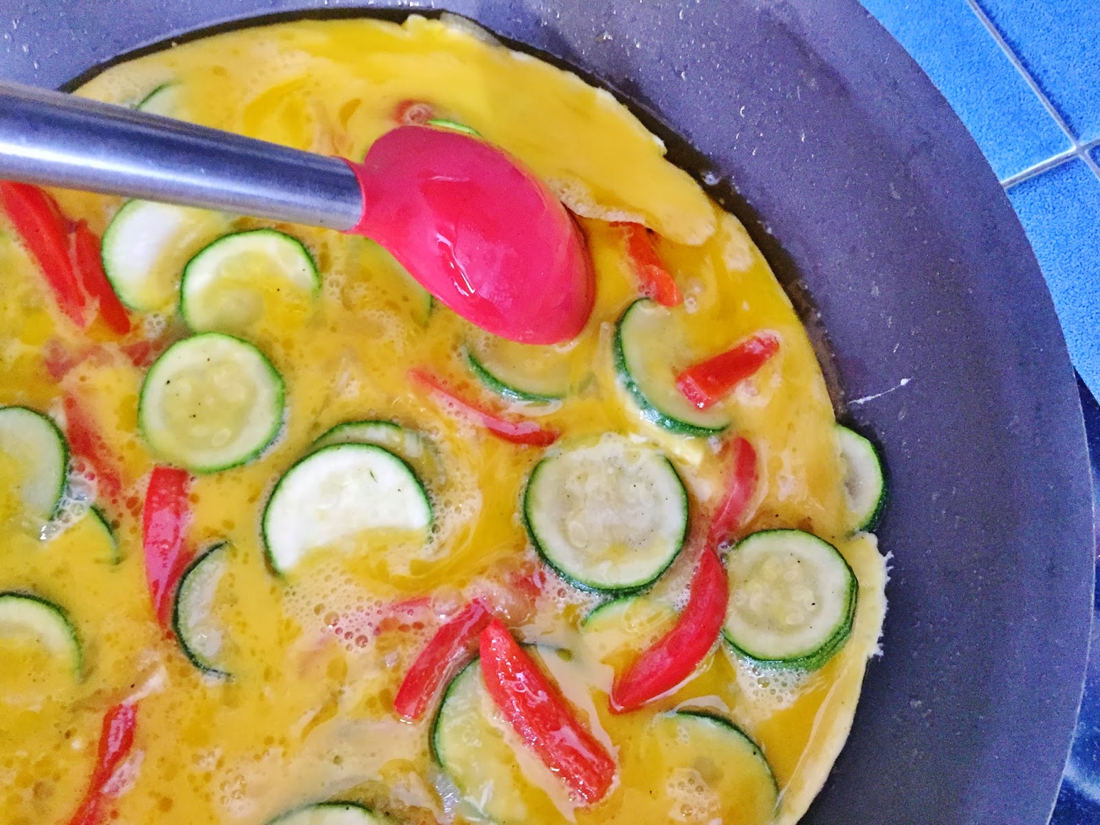 Live * Laugh * Eat Sweet Pepper and Zucchini Frittata