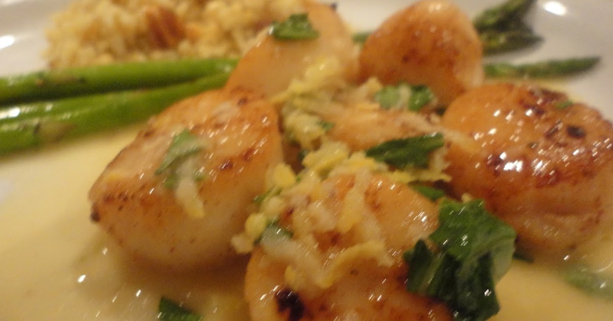 The Big Giant Food Basket Sea Scallops with a Tarragon Butter Sauce