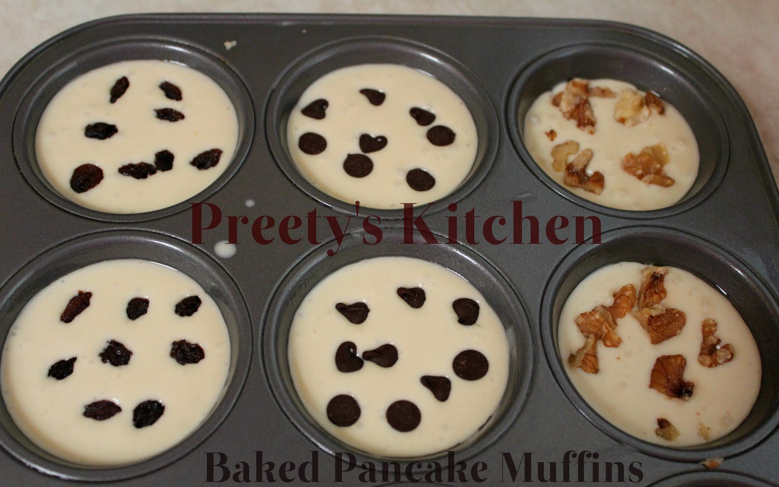 Preety's Kitchen Baked Pancake Muffins