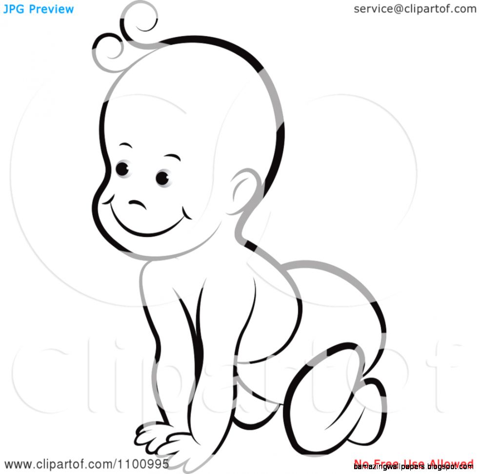 Clipart Happy Black And White Crawling Baby Royalty Free Vector Clipart Happy Black And White Crawling Baby Royalty Free Vector