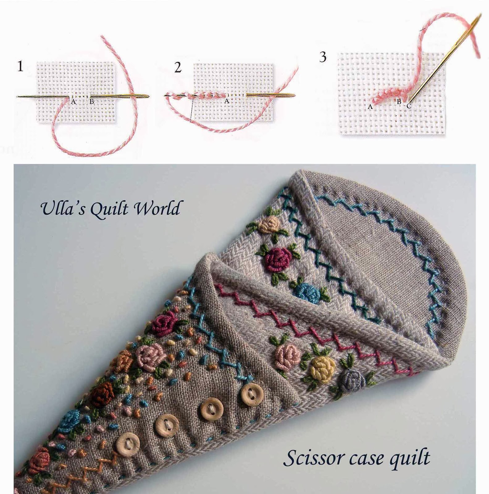 Ulla's Quilt World Scissor case quilt + PATTERN