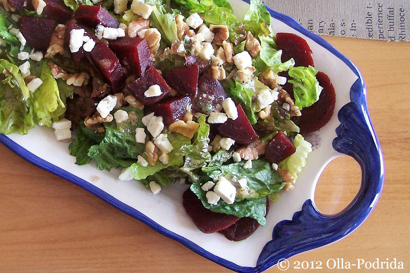 OllaPodrida Baby Greens, Beet, Walnut, and Blue Cheese Salad