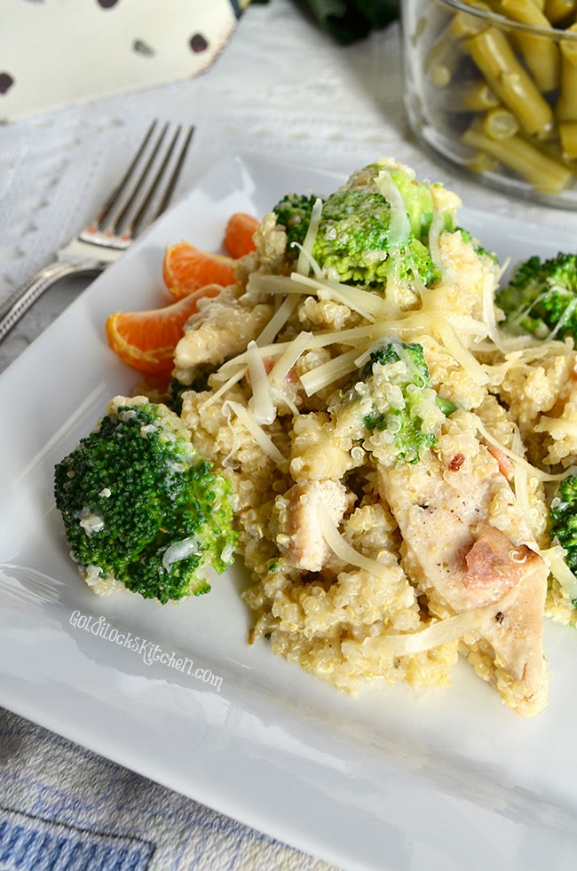 Baked Quinoa Casserole with Chicken and Broccoli The Goldilocks Kitchen