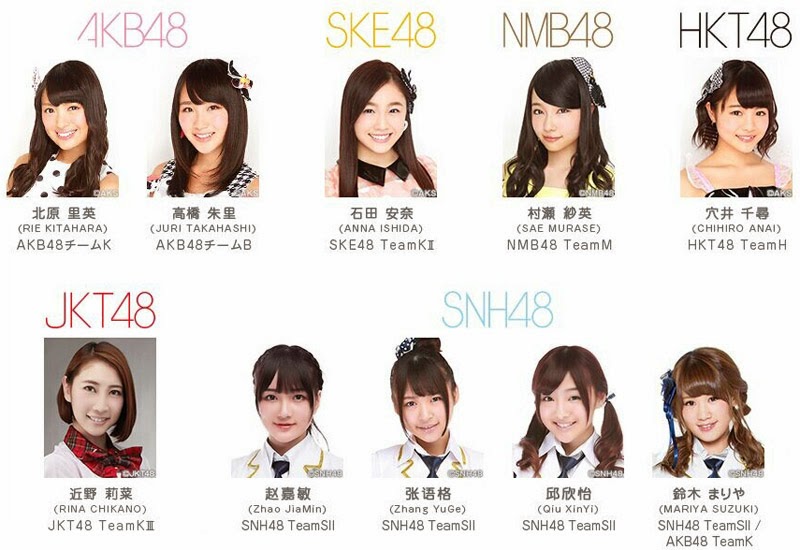 CLICK TO ENLARGE ANA x AKB48 Challenge for ASIA participating members confirmed