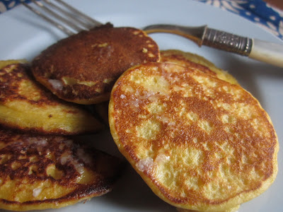 Savory corn pancakes