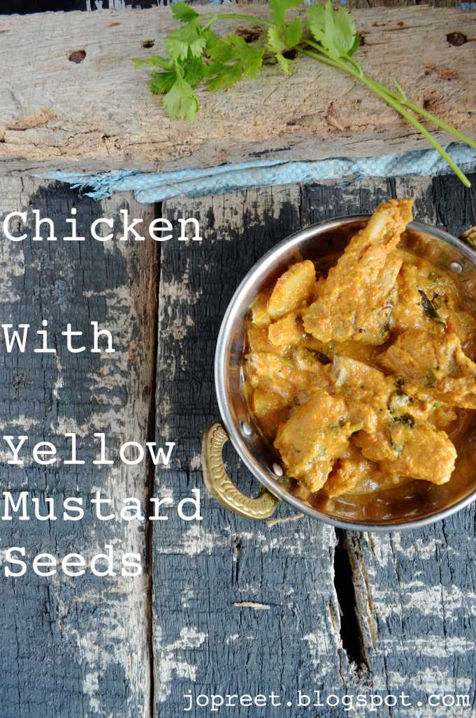 Mustard Chicken Gravy (Chicken cooked with Yellow Mustard Seeds