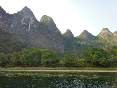 Karst Mountains along Li River in Guilin China